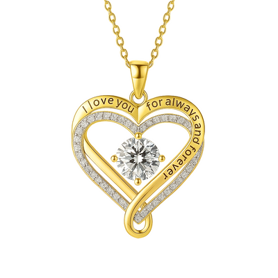 "To My Wife" Forever & Always Heart Necklace