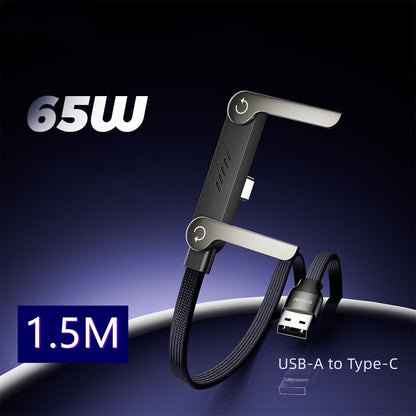 🎁 Christmas Early Sale 🔥 2-in-1 Braided Fast Charge Cable With Built-in Phone Stand