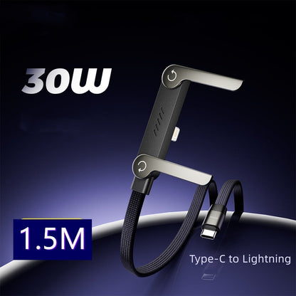 🎁 Christmas Early Sale 🔥 2-in-1 Braided Fast Charge Cable With Built-in Phone Stand