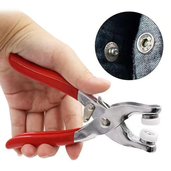 🧵 Sewing Kit with Metal Buttons – Manual Pliers Tool Included