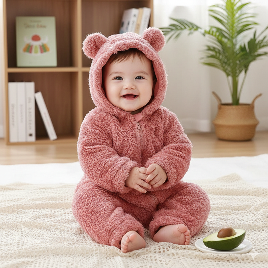 2025 New Model | Fluffy Hooded Romper with Ears