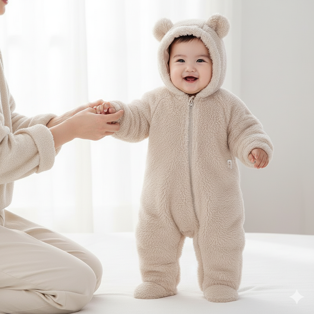 2025 New Model | Fluffy Hooded Romper with Ears