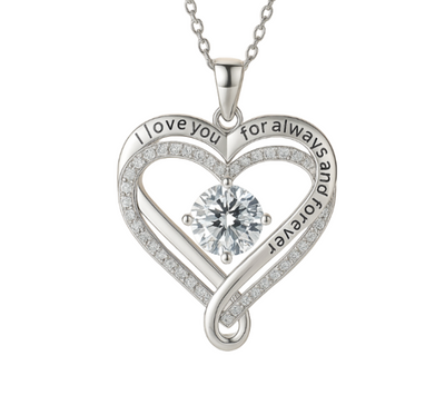 "To My Wife" Forever & Always Heart Necklace