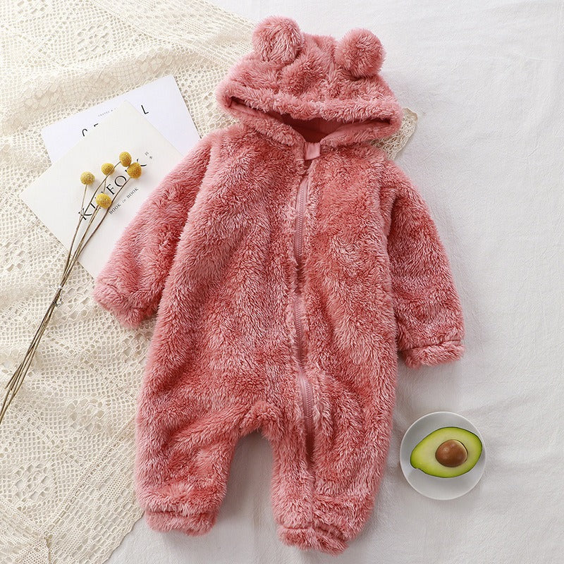 2025 New Model | Fluffy Hooded Romper with Ears