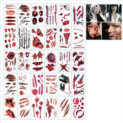 Halloween prank makeup temporary tattoo
